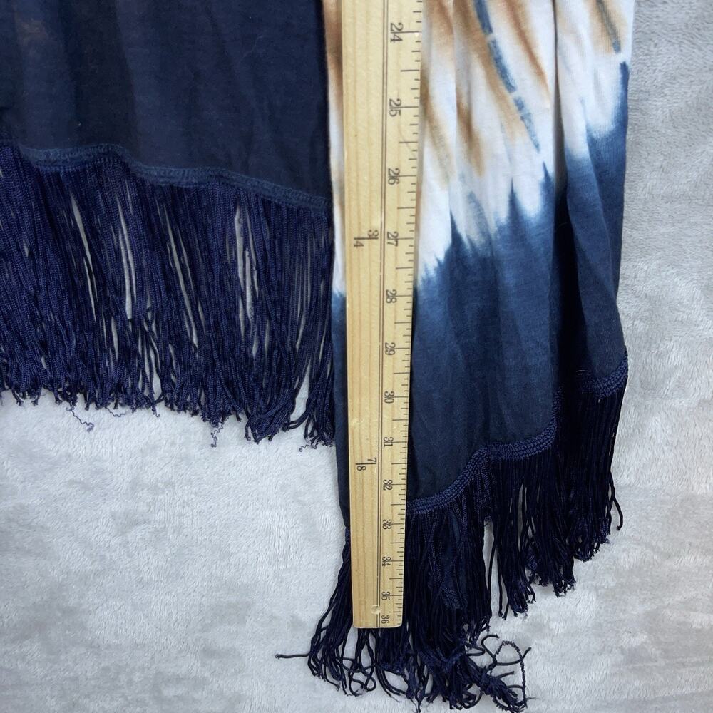 Sovrin Moon Tree Tie Dye Fringed Cardigan XS Kimono Dark Boho Whimsigoth USA - Picture 10 of 11